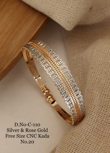 Rose & Rodiyam Textured CNC Kada