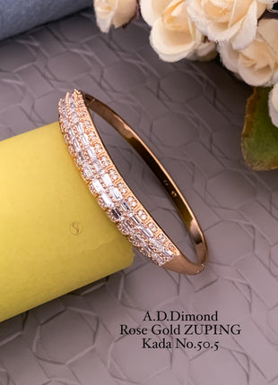 A.D. Rose Gold Tribal Pattern Kada