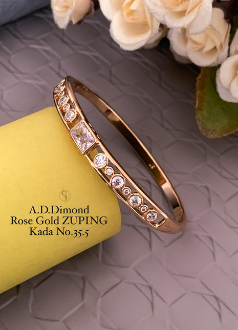 Green Stone Delicate Kada Bracelet