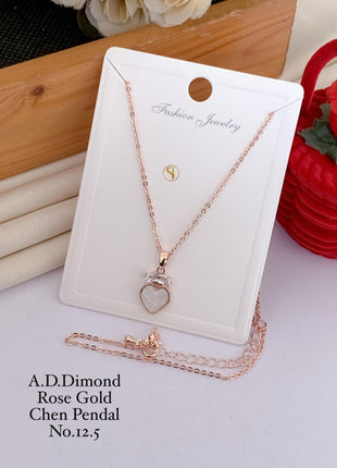 Heart Charm Rose Gold Pendant