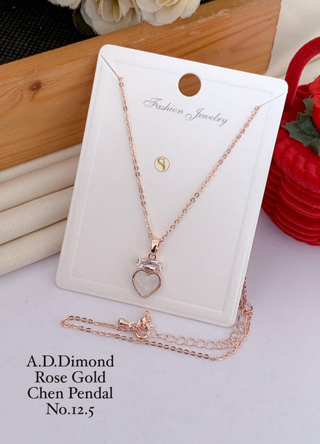 Heart Charm Rose Gold Pendant