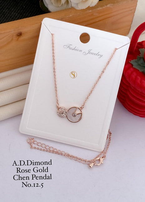 Modern Circles Rose Gold Pendant