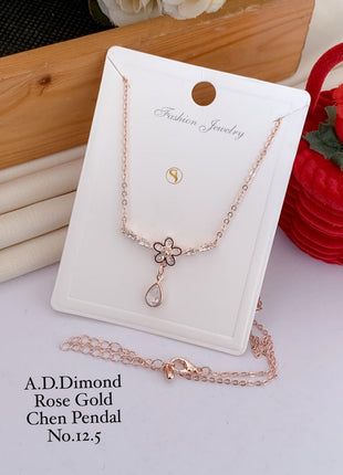 Teardrop Bloom Rose Gold Pendant