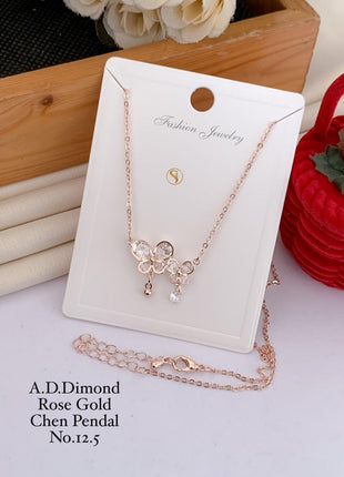 Butterfly Radiance Rose Gold Pendant