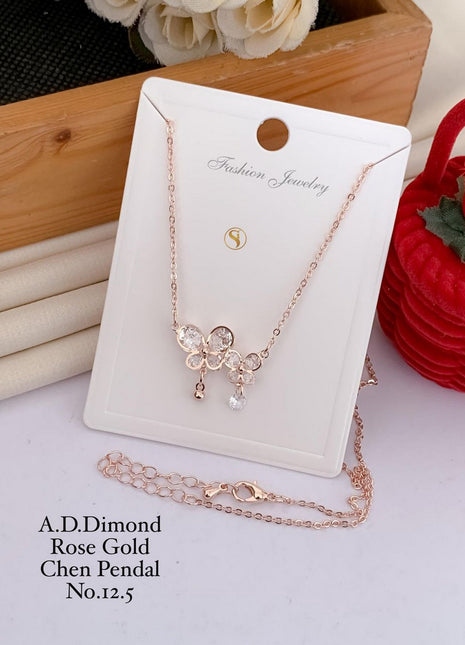 Butterfly Radiance Rose Gold Pendant
