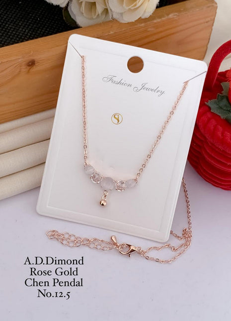 Triple Crystal Drop Pendant