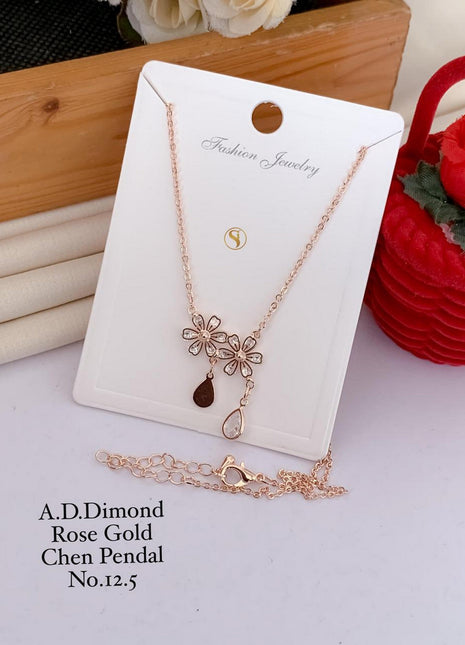 Floral Drop Pendant Necklace