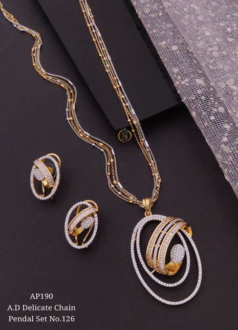 Pendant Set with Floral Highlights