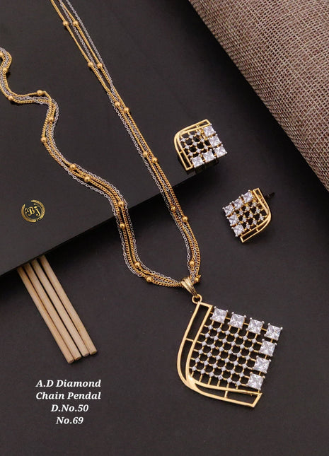 Spiral Leaf Teardrop Pendant Set