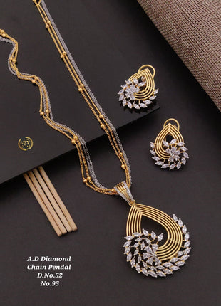 Bold Oval Crystal Pendant Set