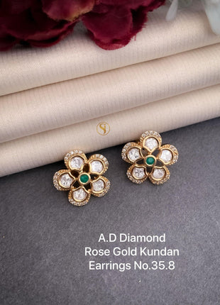 Floral AD Kundan Studs