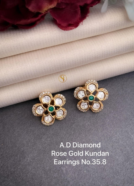 Floral AD Kundan Studs