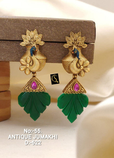 Antique Green Danglers