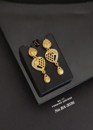 Teardrop Lattice AD Earrings