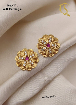 Golden Flower Studs