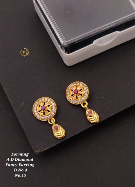 Round Cluster Drop Earrings