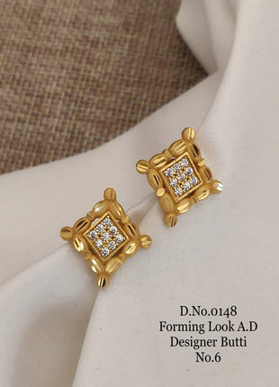 Geometric Square AD Sparkle Studs