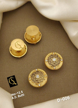 Heritage Weave Gold Studs