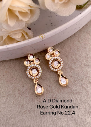 American Diamond Kundan Danglers