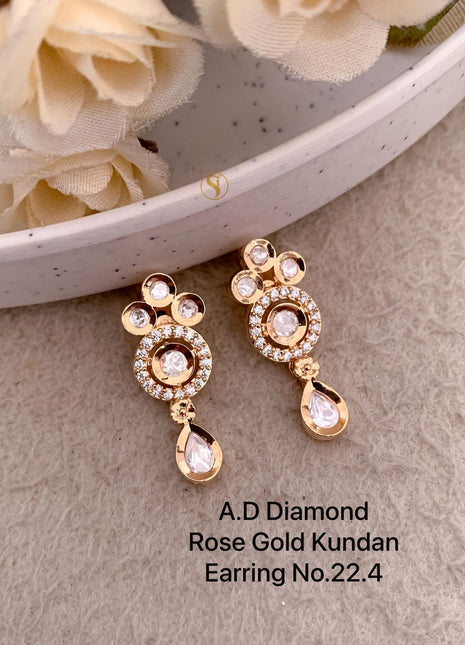 American Diamond Kundan Danglers