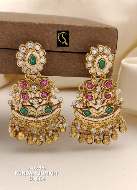Rajkumari Layered Kundan Chandbalis