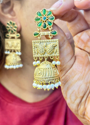 Classic Oxidized  Earrings Jhumkas