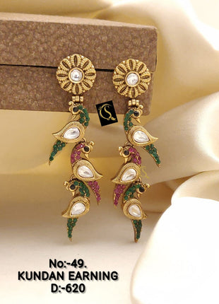 Layered Kundan Danglers