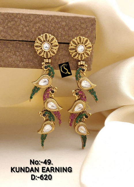 Layered Kundan Danglers