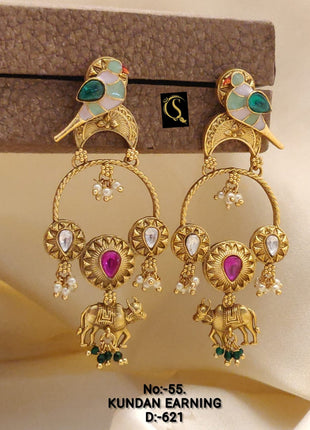 Saanjh Long Kundan Danglers