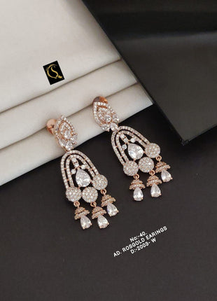 Elysian Rose Gold AD Danglers