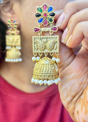 Classic Oxidized  Earrings Jhumkas