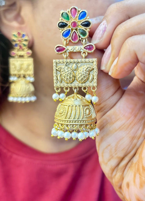 Classic Oxidized  Earrings Jhumkas