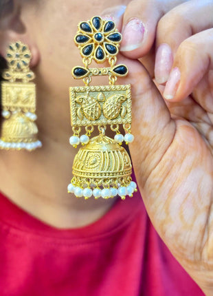 Classic Oxidized  Earrings Jhumkas