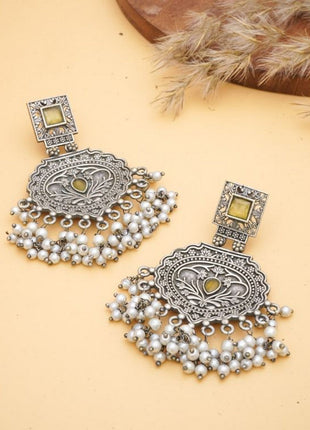 Oxidized Floral Earrings