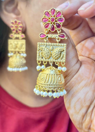 Classic Oxidized  Earrings Jhumkas
