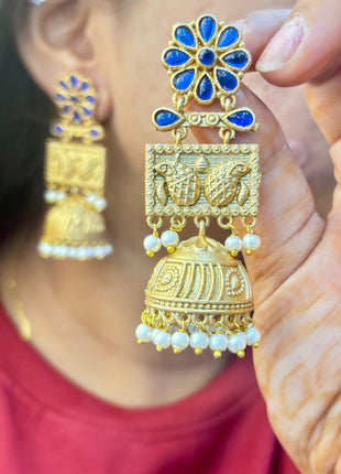 Classic Oxidized  Earrings Jhumkas