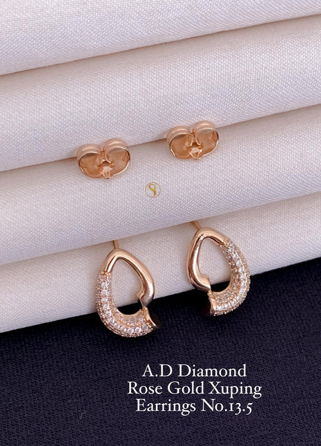 Radiant Rose Gold Earrings