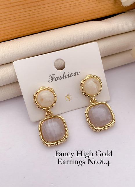 Golden Mocha Danglers Earrings