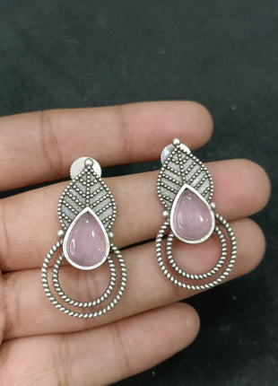 Oxidised Leaf Shape Earrings