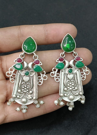 Oxidized Tribal Danglers
