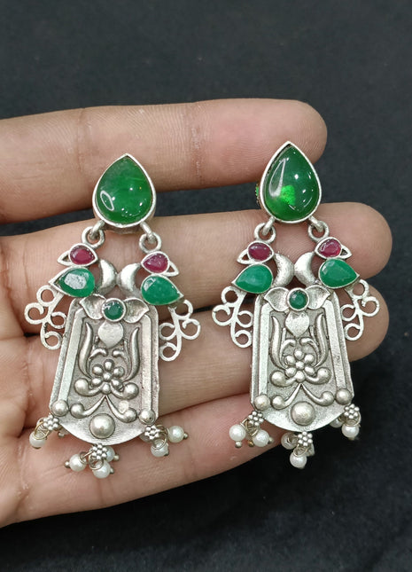 Oxidized Tribal Danglers