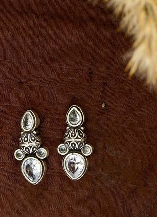 Elegant Stone Statement Earrings