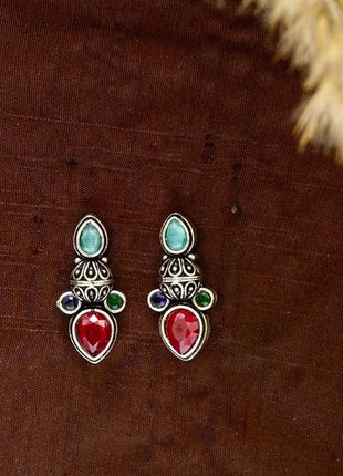 Elegant Stone Statement Earrings