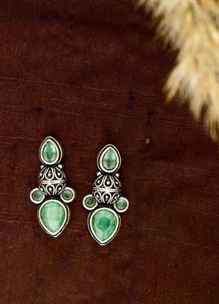 Elegant Stone Statement Earrings