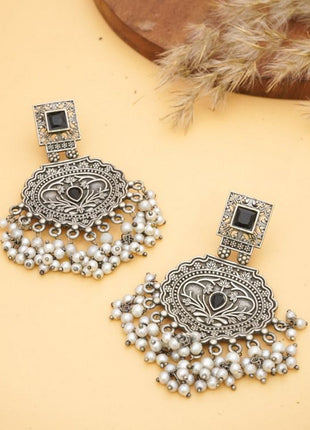 Oxidized Floral Earrings