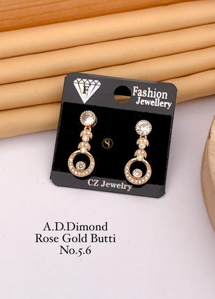 Rose Gold Circle Drop Earrings