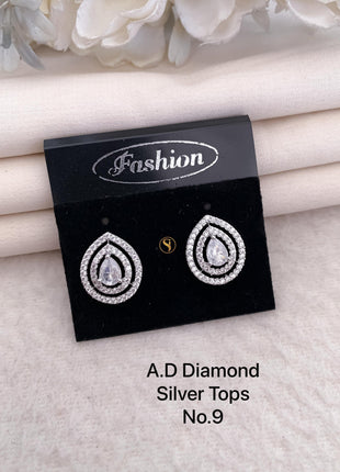 Green Stone Teardrop Studs