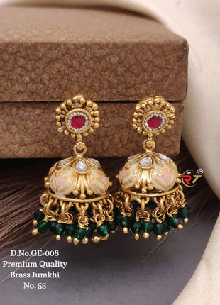 Enamel Dome Jhumkas