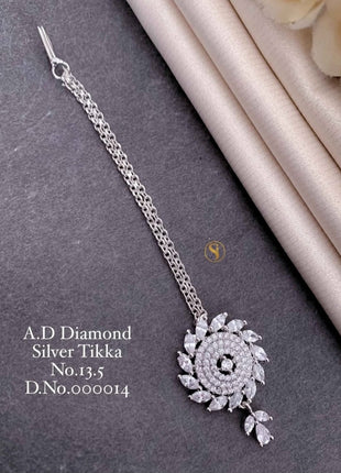 Antique Oxidized Floral Maang Tikka