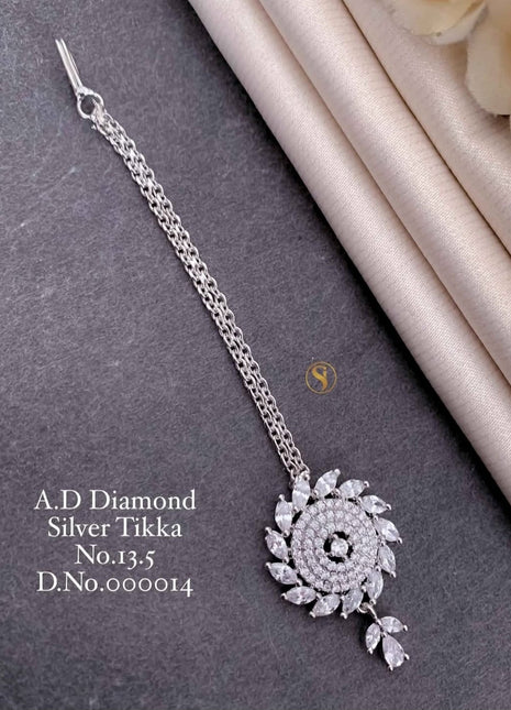 Antique Oxidized Floral Maang Tikka